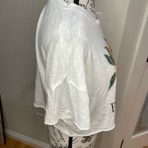 White Graphic Box T-Shirt with Orange Positano Italy - Picture 4 of 7